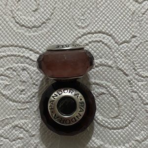 Pandora charm Glass Murano Dark Purple